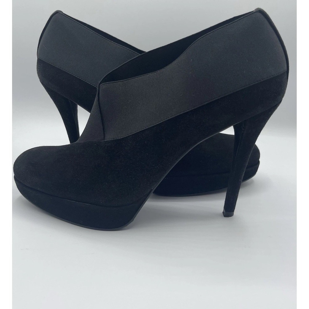 Stuart Weitzman Greatneck Suede Ankle Booties Womens Size 8.5 M Black‎